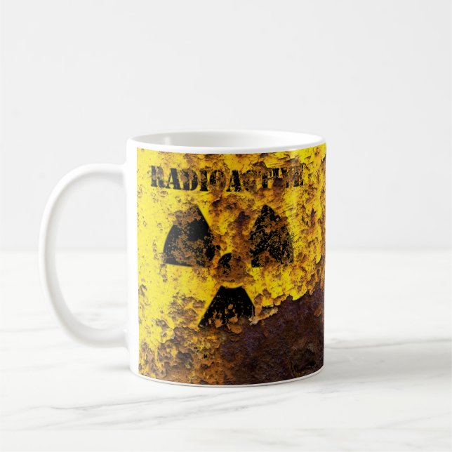  Warning! Corroded Nuclear Waste Container -  Coffee Mug (Left)