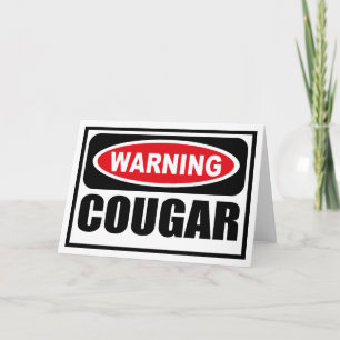 Warning COUGAR Greeting Card