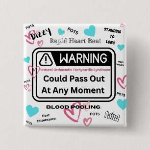 Warning! Could Pass Out 15 Cm Square Badge