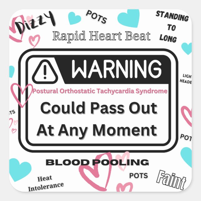Warning! Could Pass Out   Square Sticker (Front)