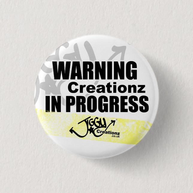 Warning Creationz in Progress Badge (Front)