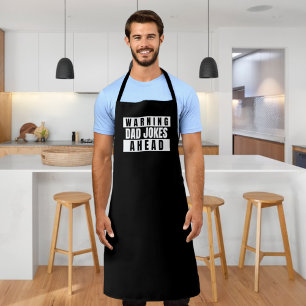 Warning Dad Jokes Ahead Apron