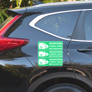 Warning Dash CAM Recording Vehicle Camera Security