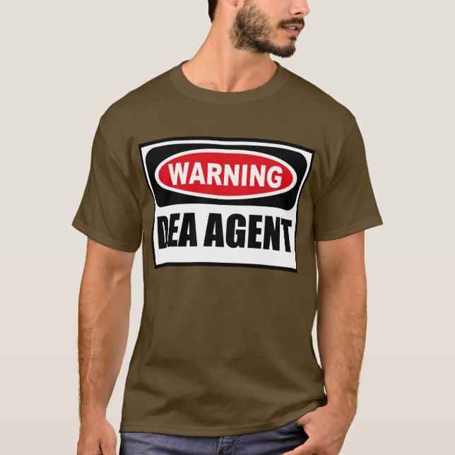 Warning DEA AGENT Men's Dark T-Shirt (Front)