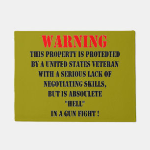 WARNING DOORMAT