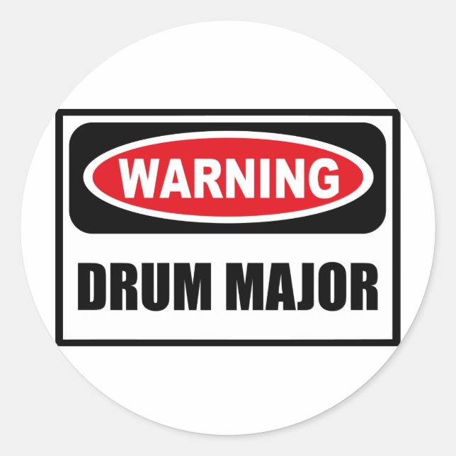 Warning DRUM MAJOR Sticker (Front)