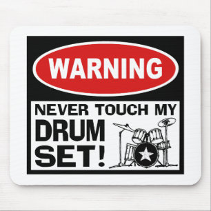 WARNING - DRUMS MOUSE MAT