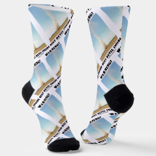 Warning! Dust Devil Inside Meteorology Humour Socks