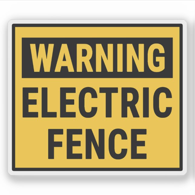 Warning Electric Fence (Front)