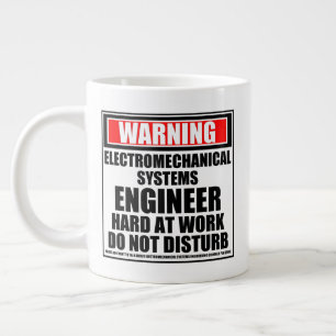 Warning Electromechanical Systems Engineer Large Coffee Mug
