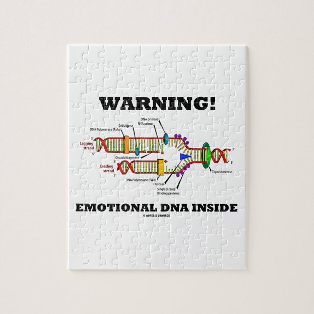Warning! Emotional DNA Inside (DNA Replication) Jigsaw Puzzle (Vertical)