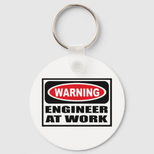 Warning ENGINEER AT WORK Key Chain