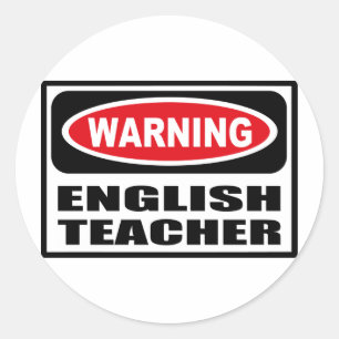 Warning ENGLISH TEACHER Sticker