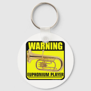 Warning! Euphonium Player Key Ring