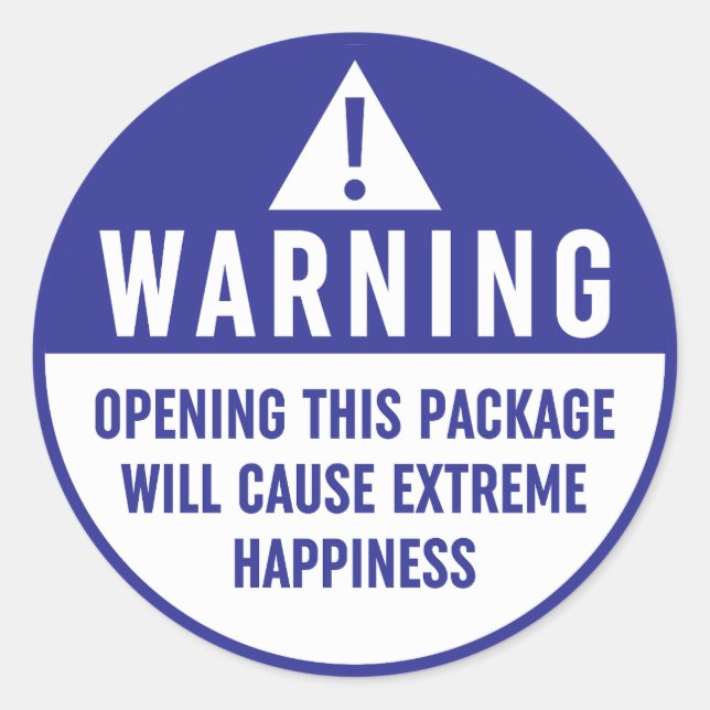 Warning Extreme Happiness Label (Front)