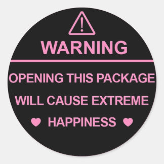 Warning: Extreme Happiness Sticker