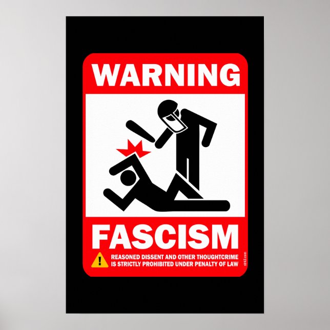 Warning: Fascism Poster (Front)