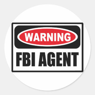 Warning FBI AGENT Sticker