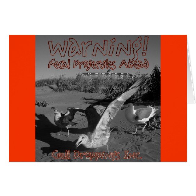 Warning!  Fecal Projectiles Ahead! (Front Horizontal)