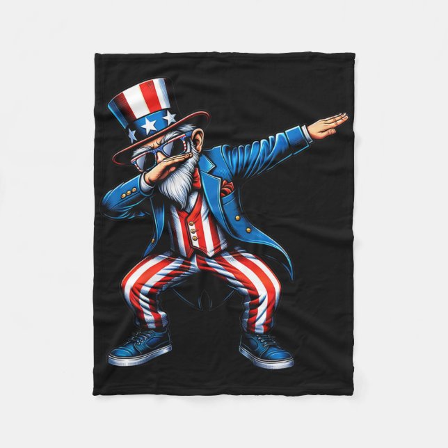 Warning Fireworks Firecrackers Safety Third 4th Of Fleece Blanket (Front)