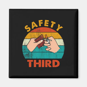 Warning Fireworks Firecrackers Safety Third 4th Of Magnet