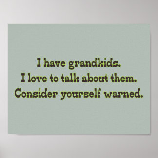 Warning from Grandparents Poster