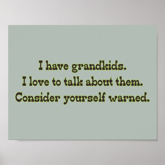 Warning from Grandparents Poster (Front)