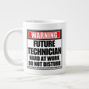 Warning Future Technician Hard At Work Large Coffee Mug