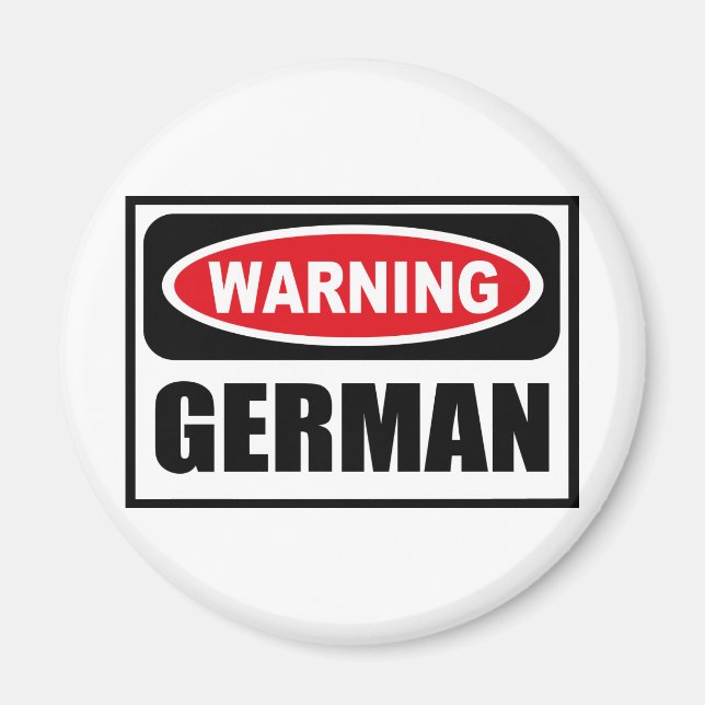 Warning GERMAN Magnet (Front)