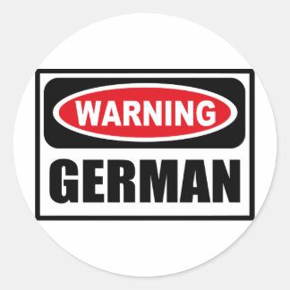 Warning GERMAN Sticker