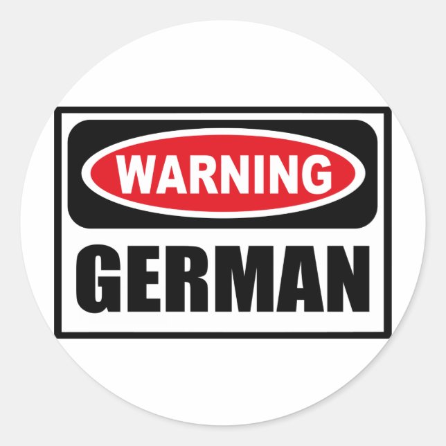 Warning GERMAN Sticker (Front)