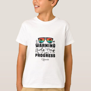 Warning Girls Trip In Progress Vacation Uganda T-Shirt