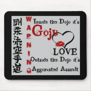 Warning Goju Ryu Karate Do Kanji Mouse Mat