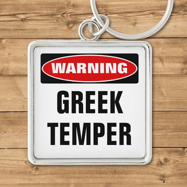 Warning Greek Temper Key Ring (Creator Uploaded)