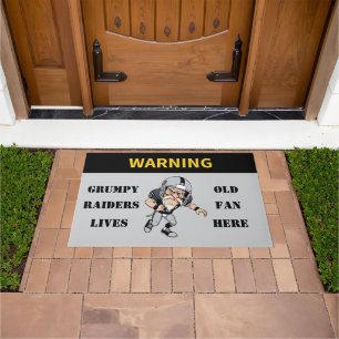 Warning Grumpy Old Raiders Fan Lives Here Doormat