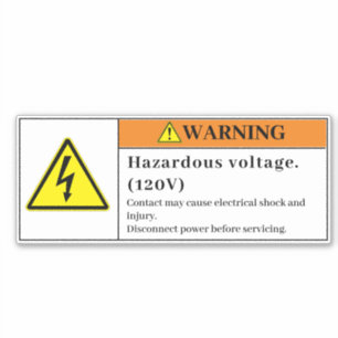 Warning Hazardous Voltage Label VLO9