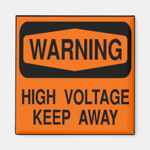 warning high voltage magnet
