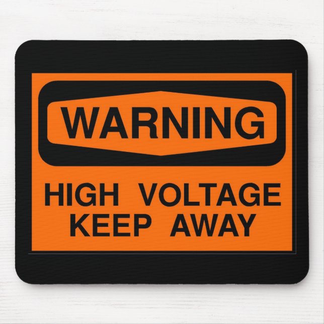 warning high voltage mouse mat (Front)