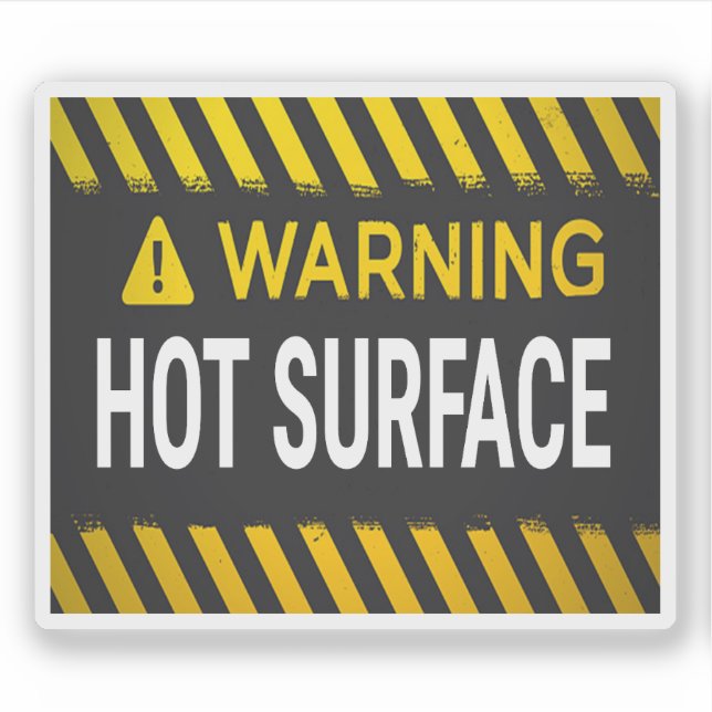 Warning Hot Surface  (Front)