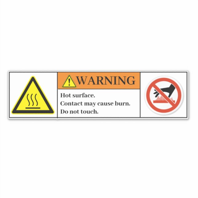 Warning Hot Surface Label (Front)