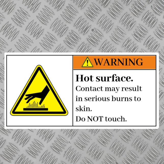 Warning Hot Surface Label (Creator Uploaded)