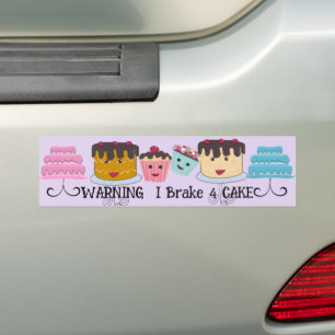WARNING I brake for SUGAR! Bumper Sticker