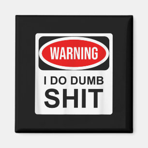 Warning I Do Dumb  Magnet