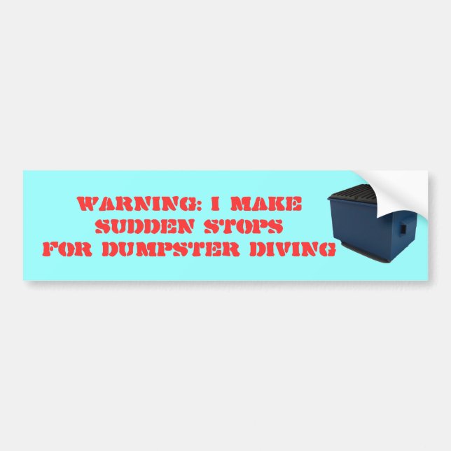 WARNING: I MAKE SUDDEN STOPS BUMPER STICKER (Front)
