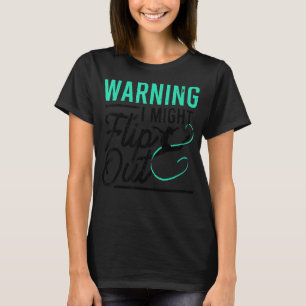 Warning I Might Flip Out  Gymnast Gymnastics Pun O T-Shirt