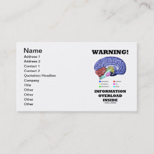 Warning! Information Overload Inside (Brain Business Card
