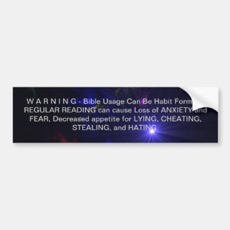 WARNING Inspirational SUPERNOVA Reading and Quotes Bumper Sticker