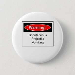 Warning Label 6 Cm Round Badge