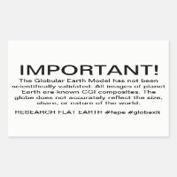 WARNING LABEL FOR GLOBES. Research Flat Earth