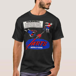 Warning Label Lawn Jarts Missile Game T-Shirt